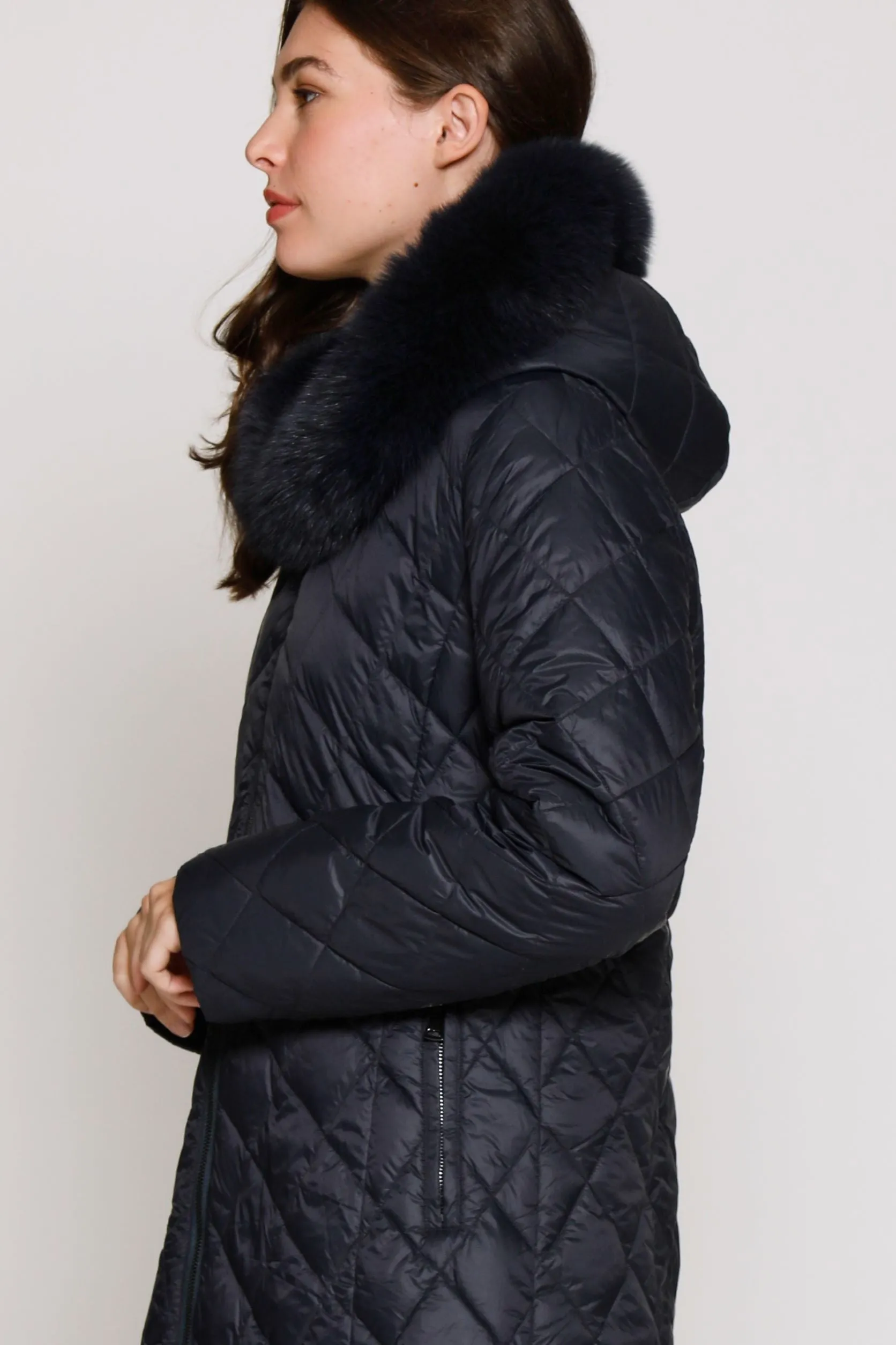 #1261HD Quilted Puffer Reverses to Faux Fur Clearance $208 XL-XXXL