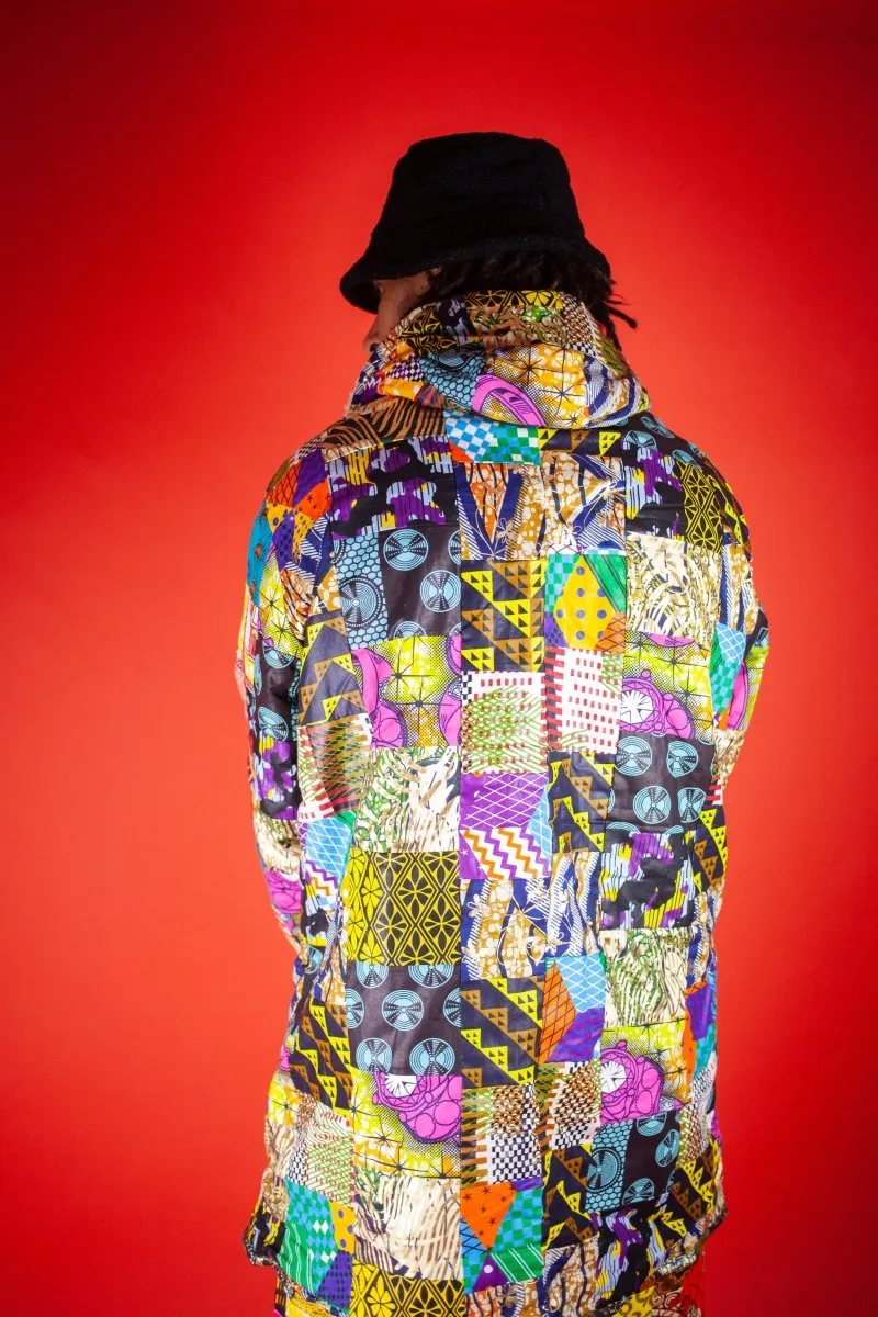 African Winter Coat in Patchwork