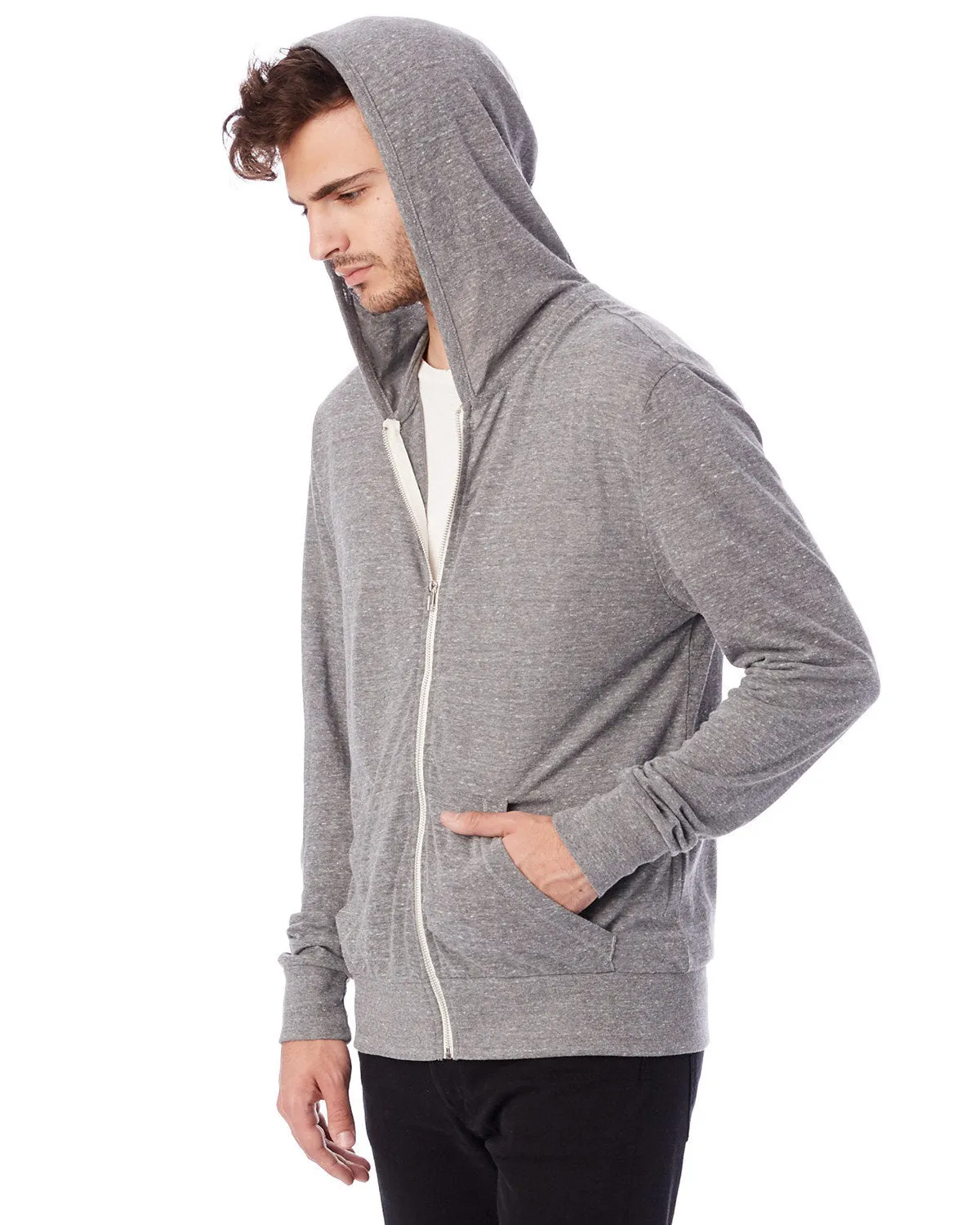 Alternative Eco-Jersey Zip Hoodie,  Eco Grey