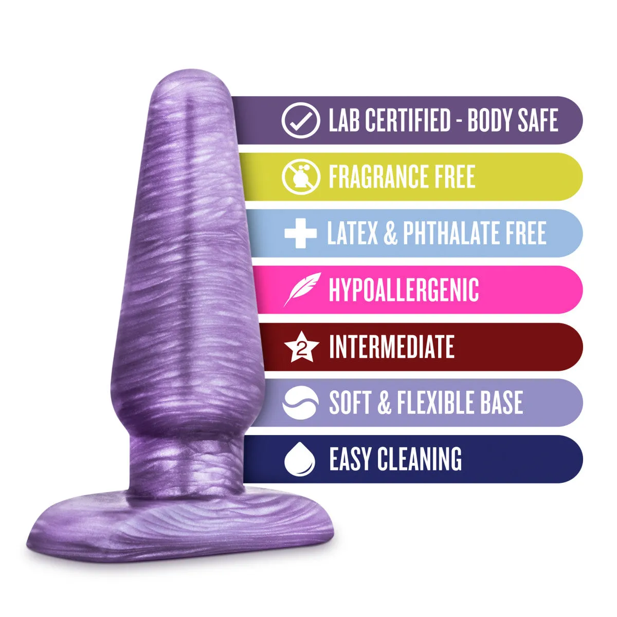 B Yours By Blush® | Cosmic Purple Swirl 4.75-Inch Anal Plug