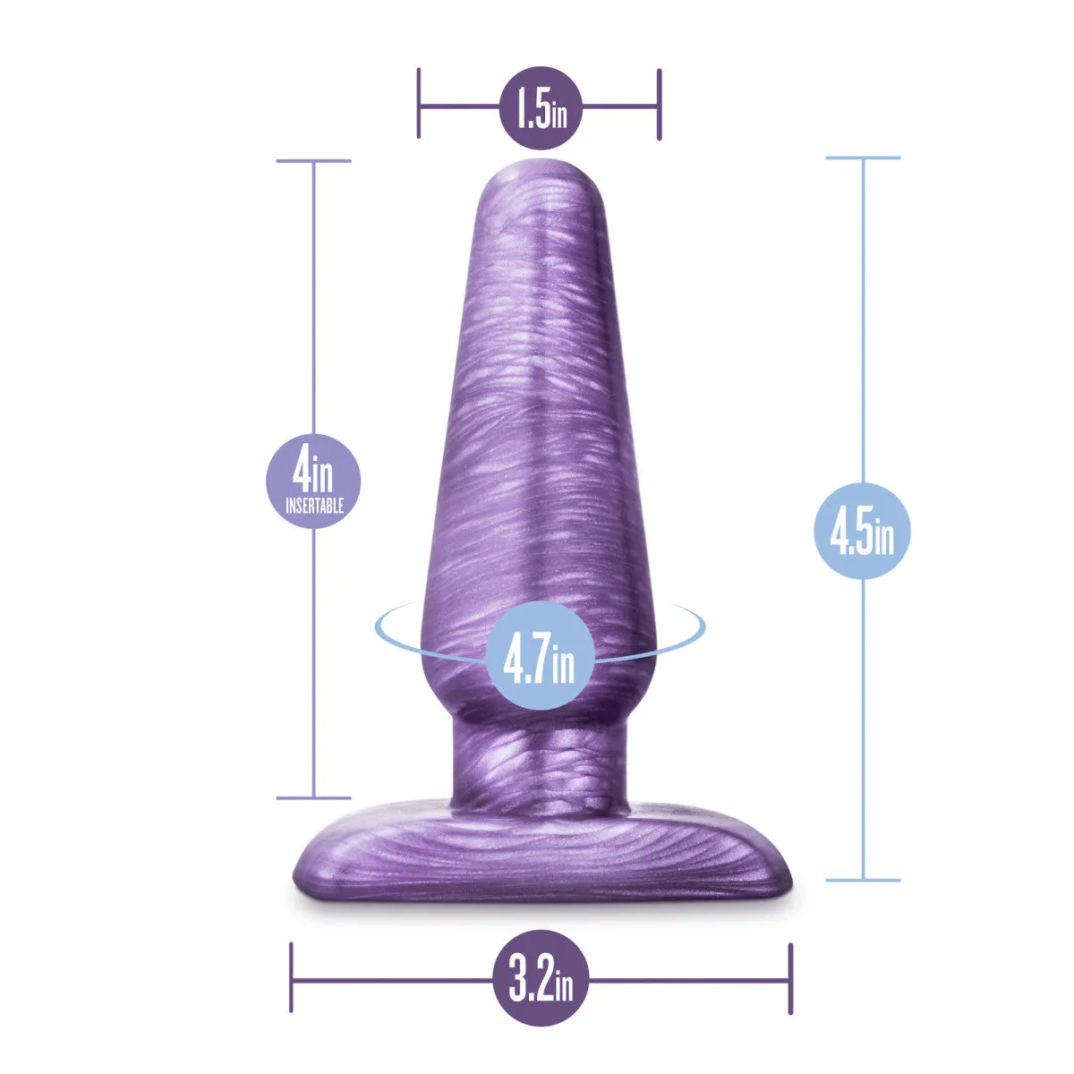 B Yours By Blush® | Cosmic Purple Swirl 4.75-Inch Anal Plug