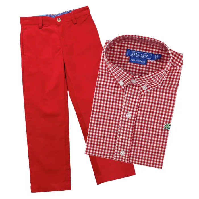 Bailey Boys Champ Corduroy Pants in Red