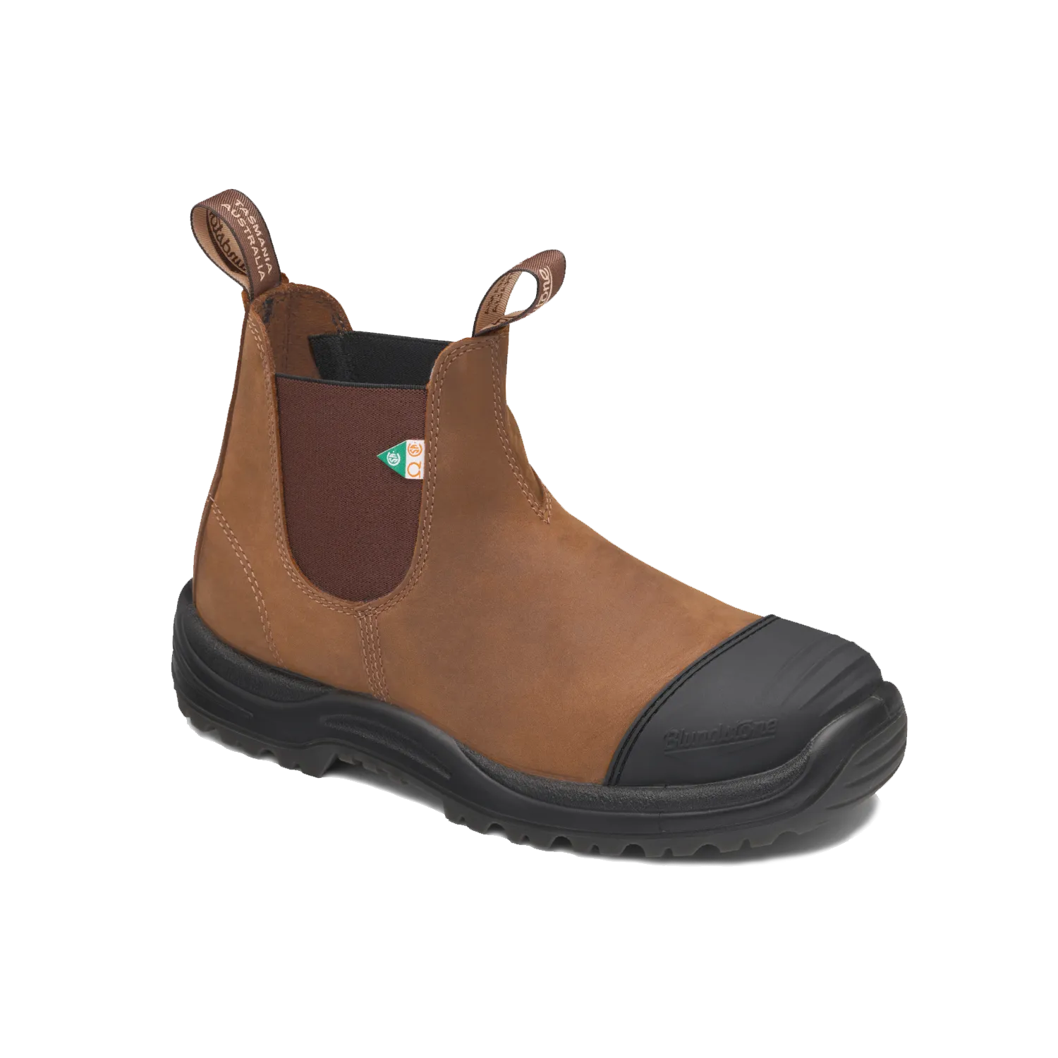 Blundstone 169 - Work & Safety Boot Rubber Toe Cap Saddle Brown