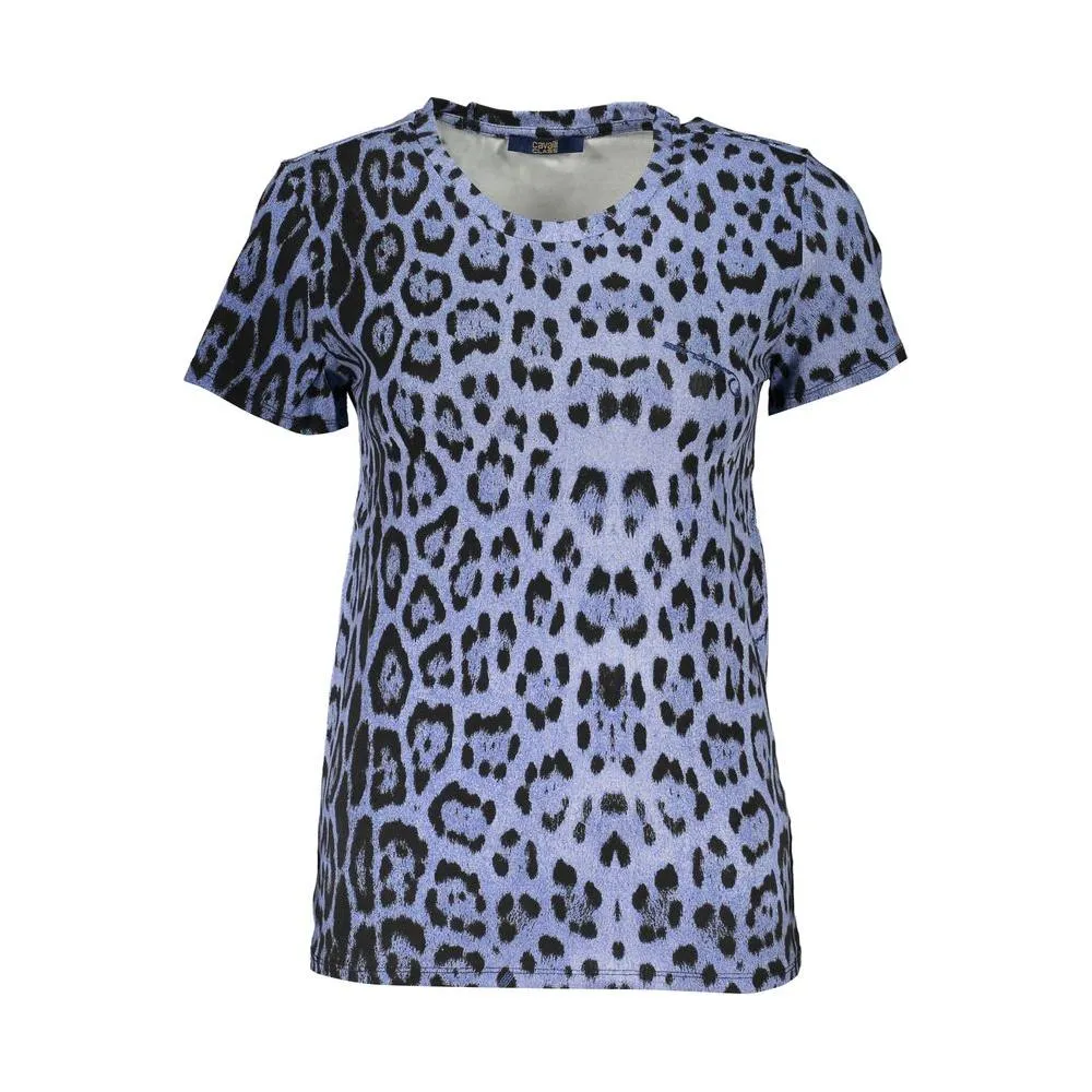 Cavalli Class Light Blue Cotton Tops & T-Shirt