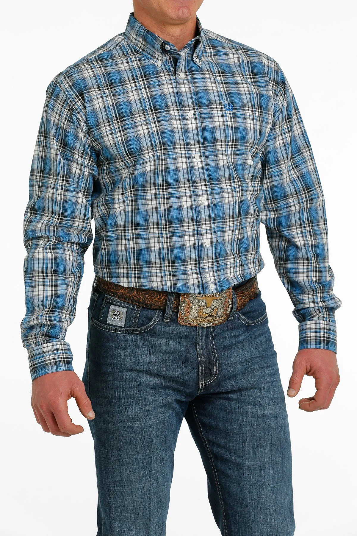 Cinch | Blue Plaid LS Classic Shirt