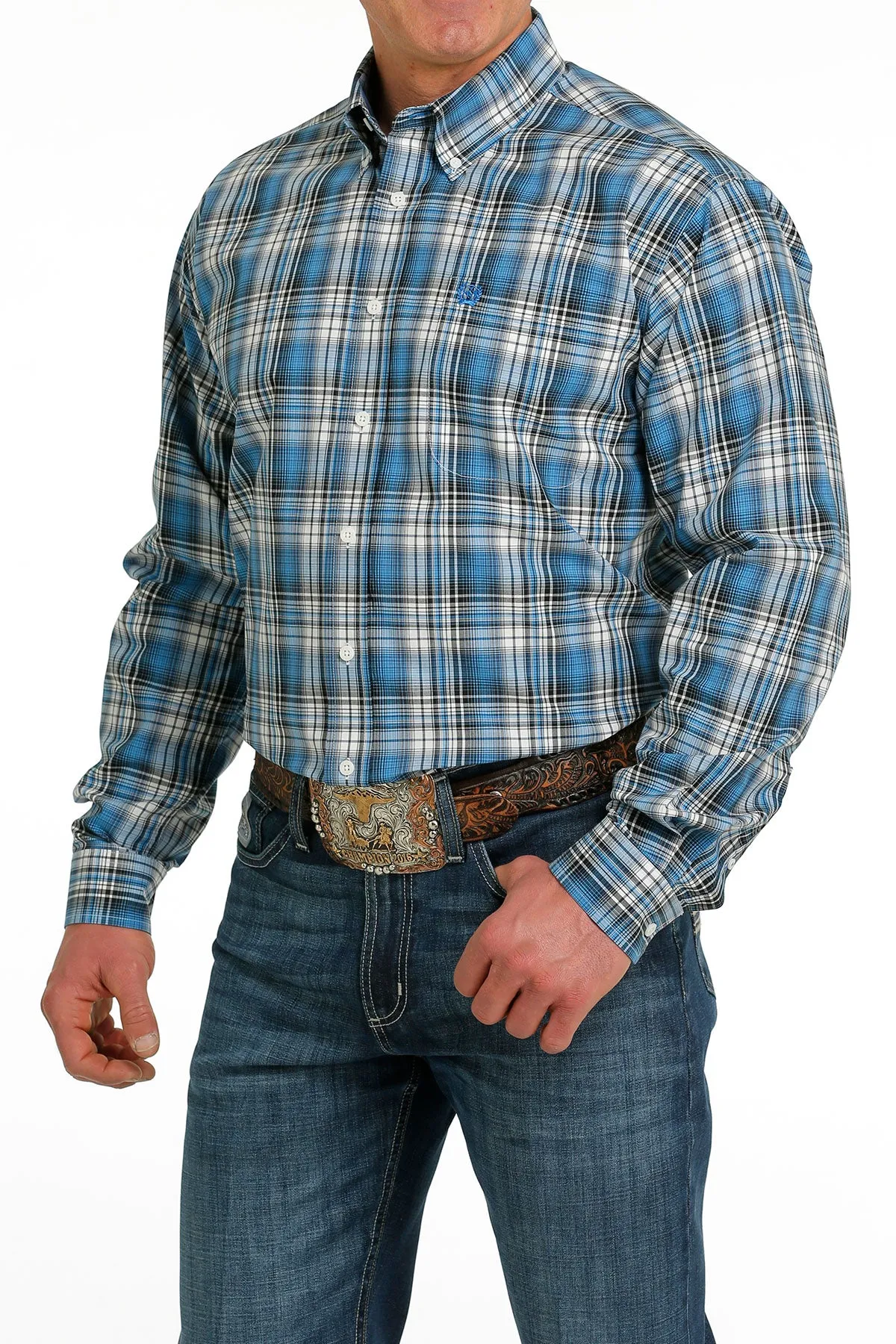 Cinch | Blue Plaid LS Classic Shirt