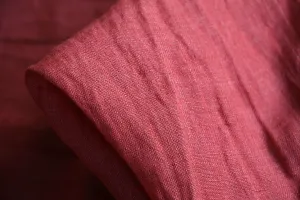 City Red Washed Linen Gauze