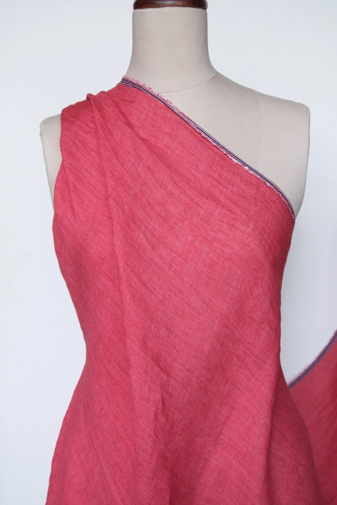 City Red Washed Linen Gauze