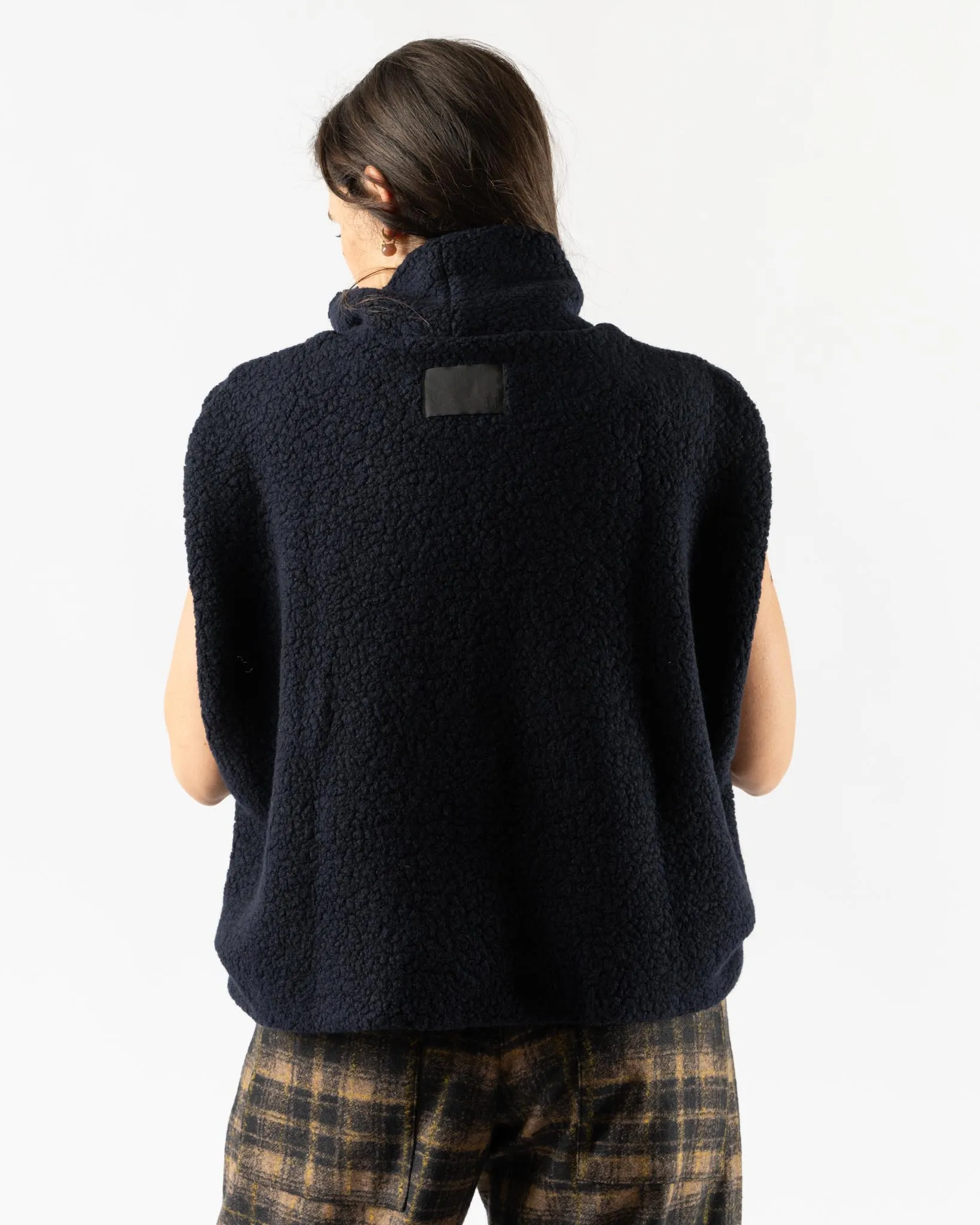 Cog the Big Smoke Krystal High Neck Gilet in Navy