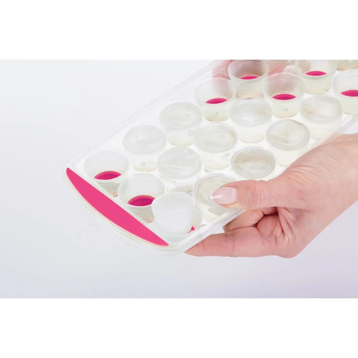 Colourworks Pop Out Flexible Ice Cube Tray Pink