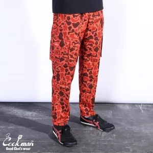 Cookman Chef Pants Cargo - Ripstop : Camo Red (Duck Hunter)