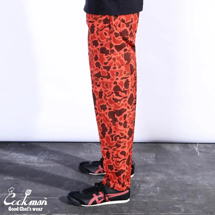 Cookman Chef Pants Cargo - Ripstop : Camo Red (Duck Hunter)