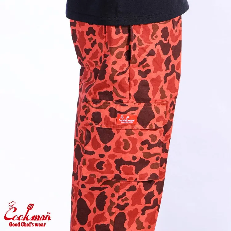 Cookman Chef Pants Cargo - Ripstop : Camo Red (Duck Hunter)