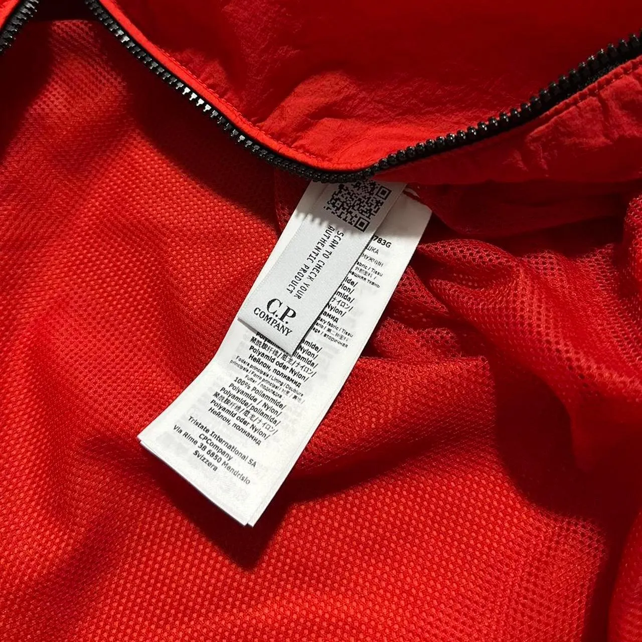 CP Company Red Nylon Chrome Overshirt