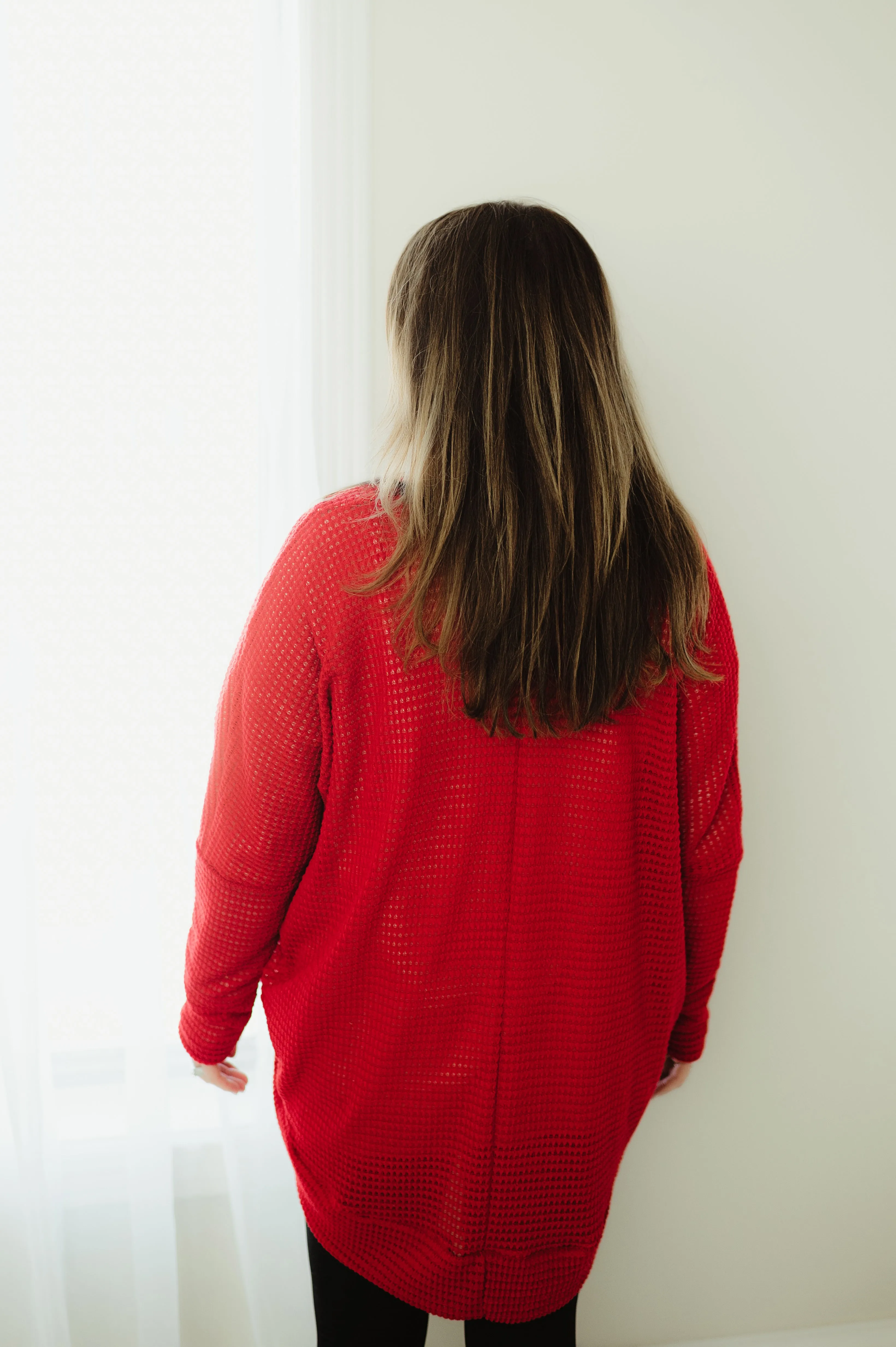 Dolman Waffle Cardigan