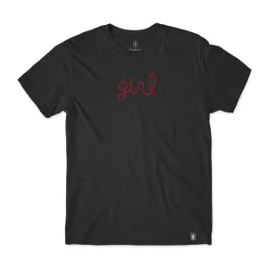 Girl Tuesday (Red) Tee - Black