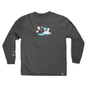 Girl x Sanrio Fishing L/S T-shirt - Charcoal