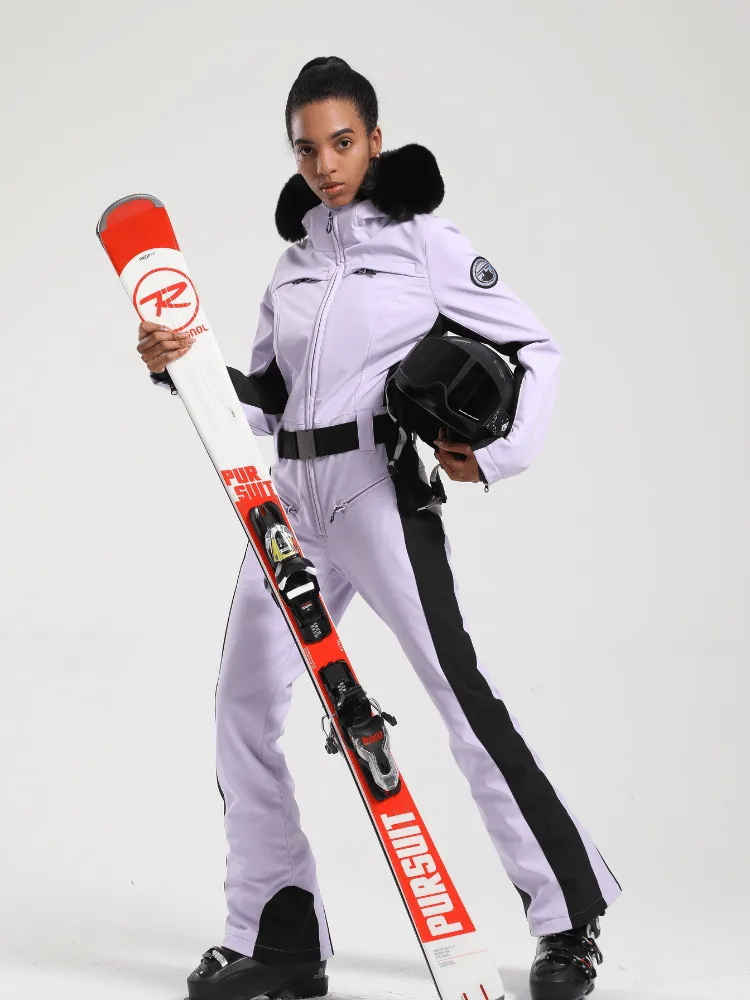 Gsou Snow Faux-Fur Slim Ski Jumpsuit - Women's