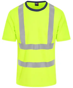 High visibility t-shirt | HV Yellow/Navy