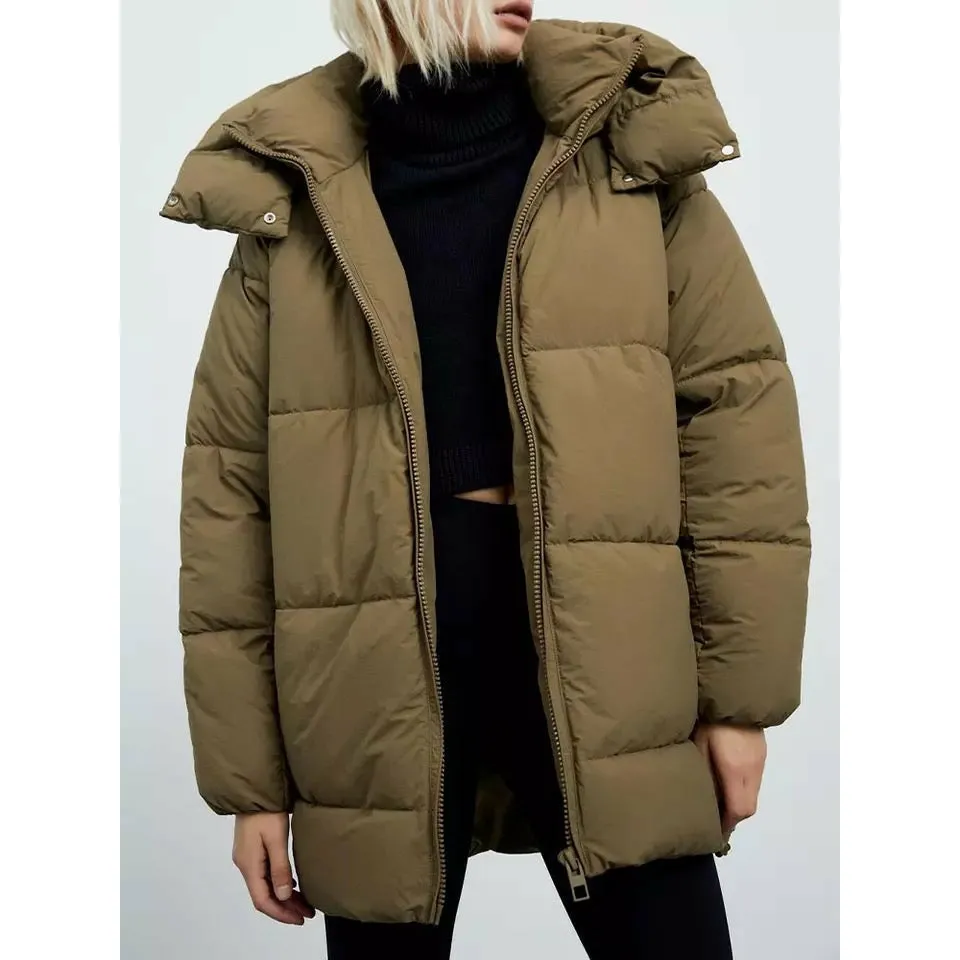 Hooded Long-Sleeved warm coat