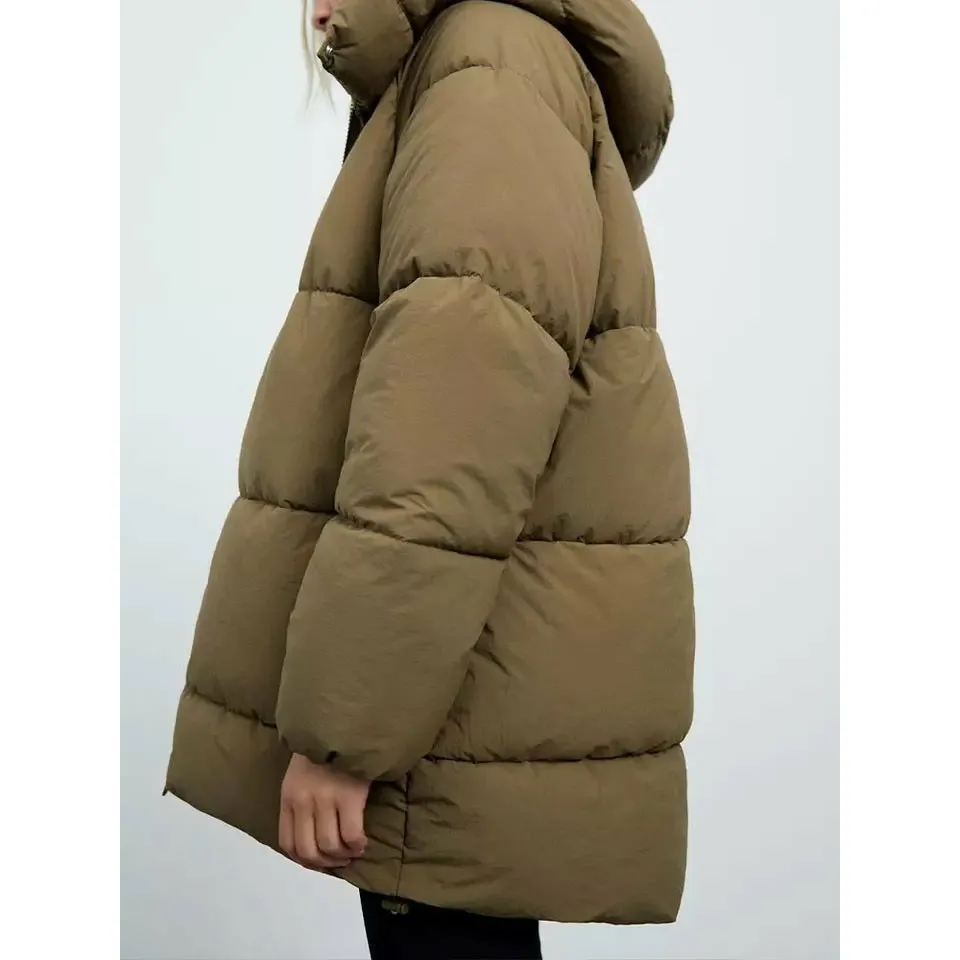 Hooded Long-Sleeved warm coat