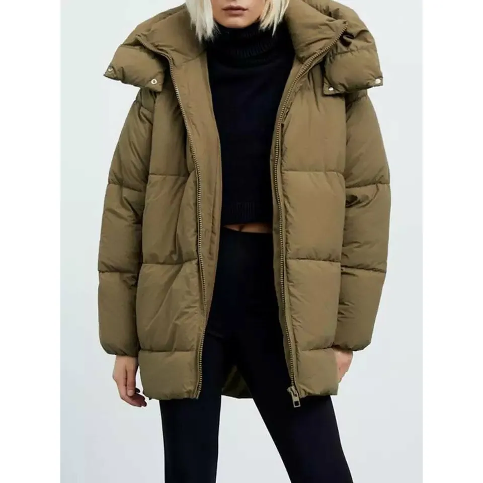 Hooded Long-Sleeved warm coat