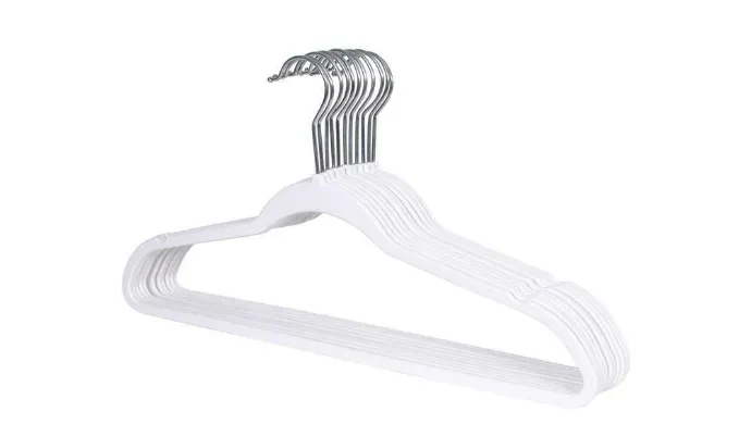 HUGE PRICE DROP - 50 Pack: Durable White Multi-Purpose Suit Swivel Hangers - Ships Next Day!