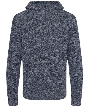 Iguazu regen knitted hoodie | Navy/Heather Grey