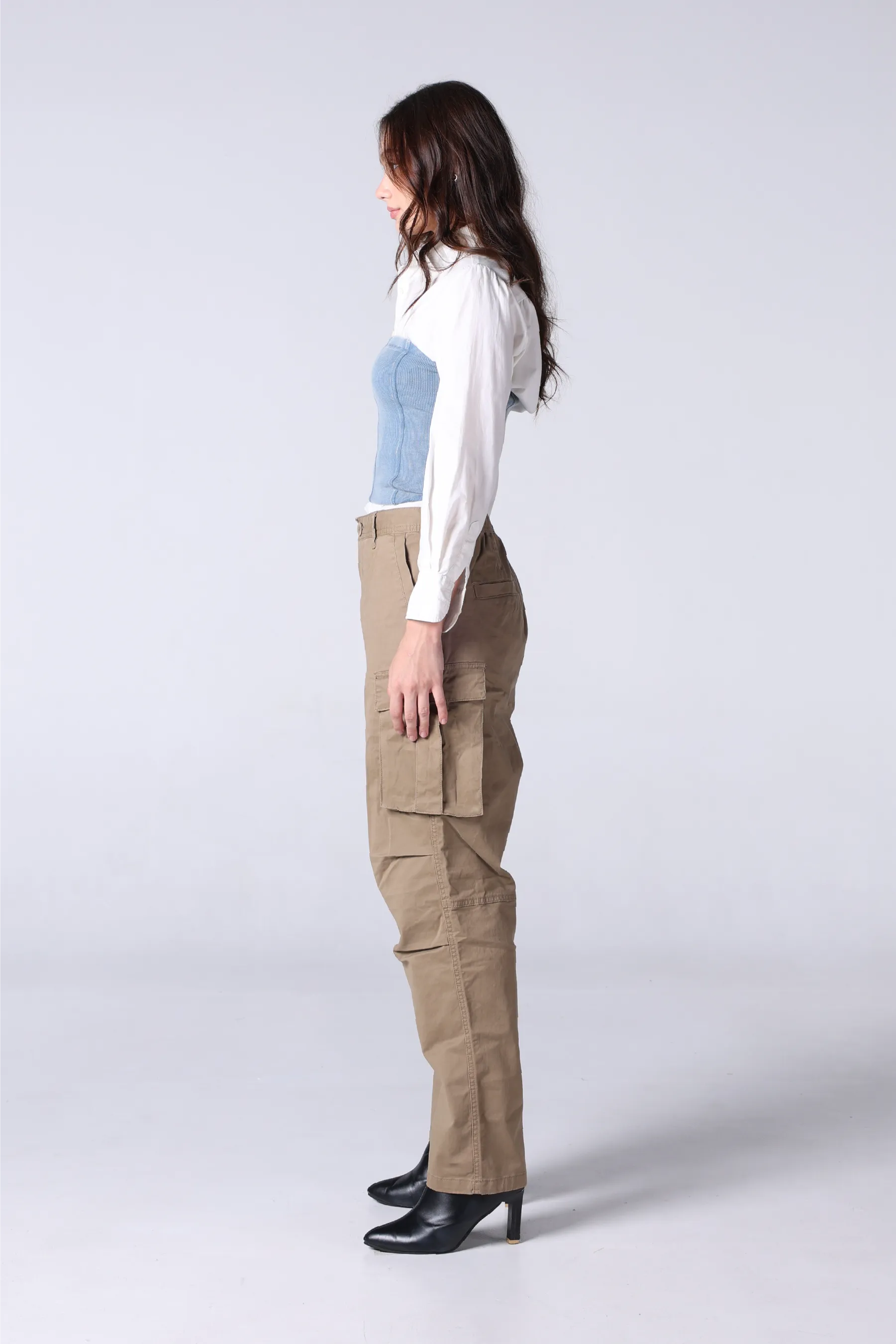 Jack Russel - Women Cargo - Klassik J-222/KK Khaki Mid Waisted