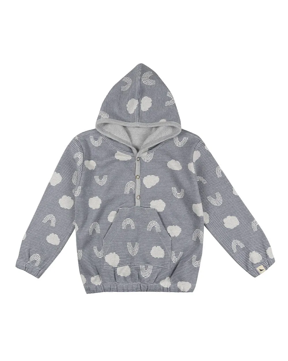 Jacquard Cloud Reversible Hoodie