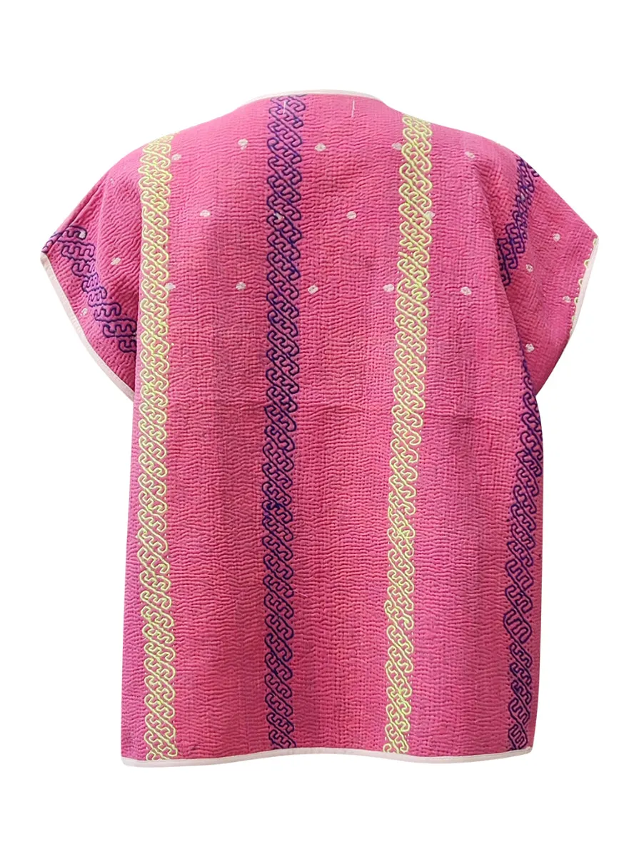 kantha reversible vest divya