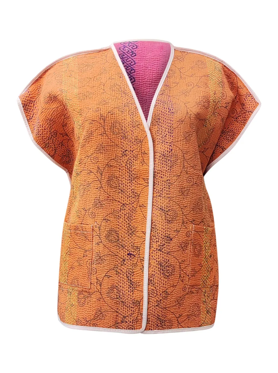 kantha reversible vest divya