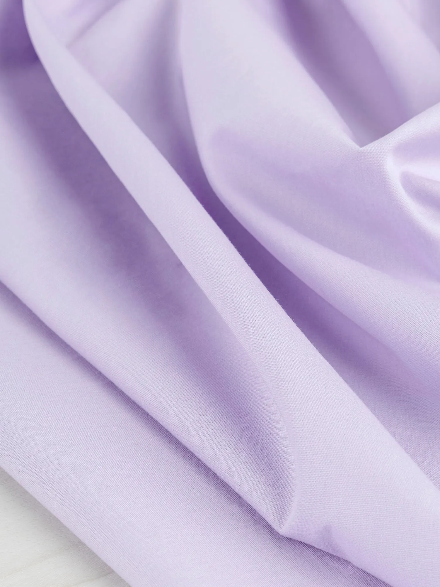 Lightweight Silky Cotton Poplin - Lavender - Swatch