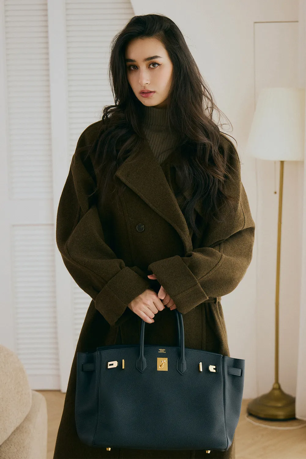 綁帶羊毛大衣<br>Chic Belted Wool Coat