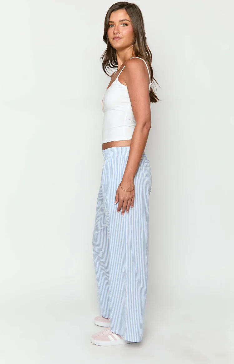 Mahalia Light Blue Stripe Pants