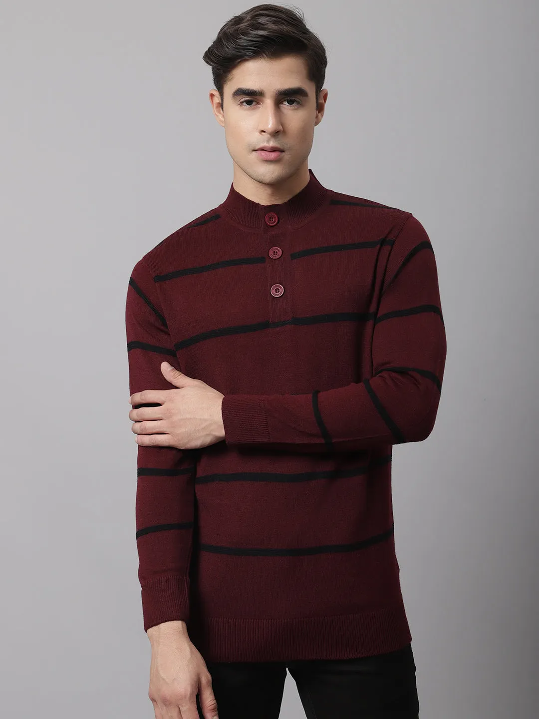 Men Maroon Sweater