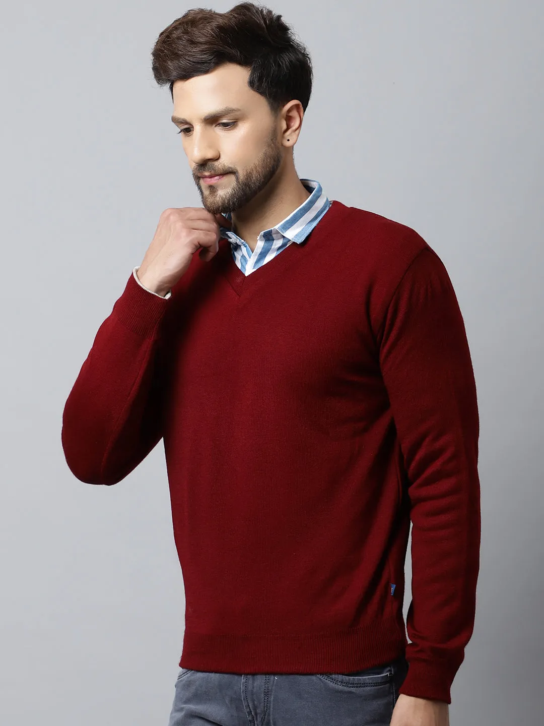 Mens Maroon Sweater