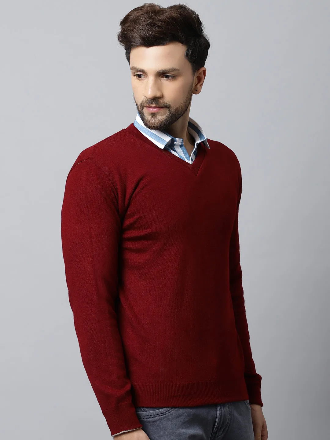 Mens Maroon Sweater