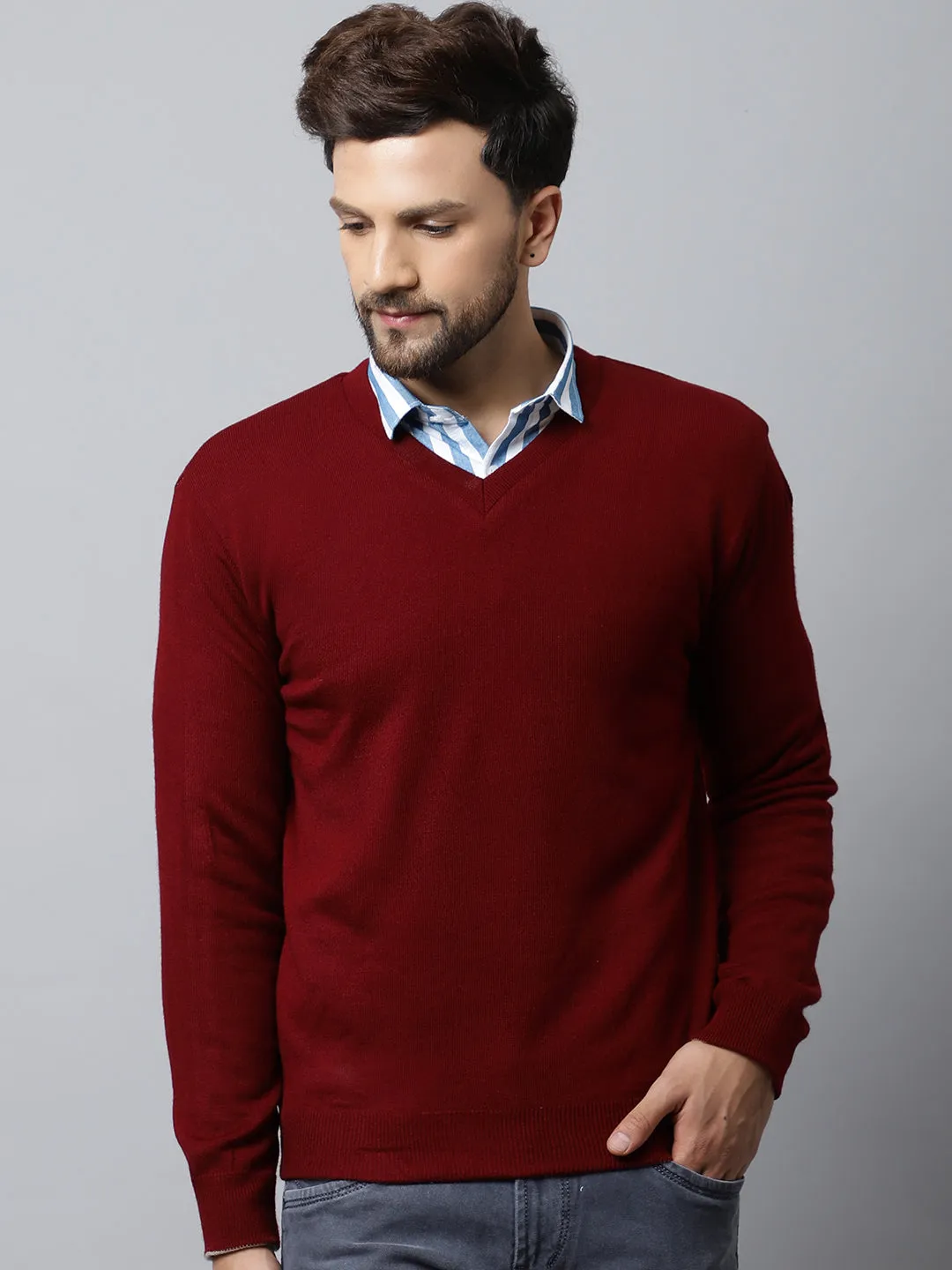 Mens Maroon Sweater