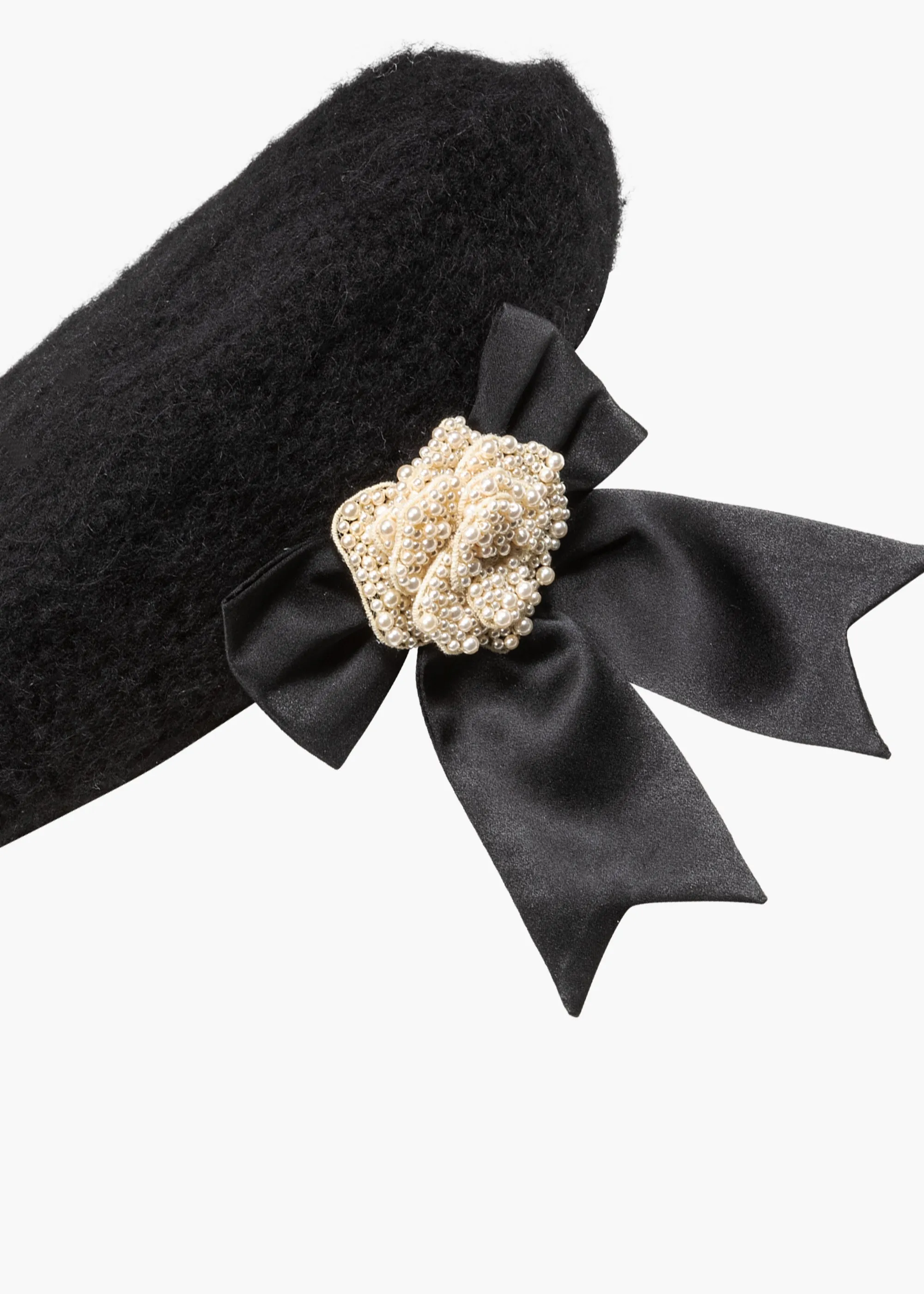 Muriel Bow Beret -- Pearl