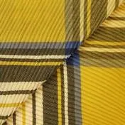 Mustard Yellow Check Pleated Scarf