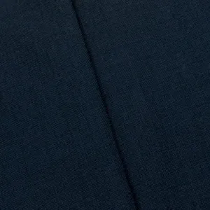 Navy Blue Plain Woven Shirting  Fabric