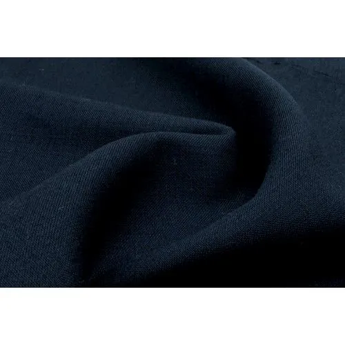 Navy Blue Plain Woven Shirting  Fabric