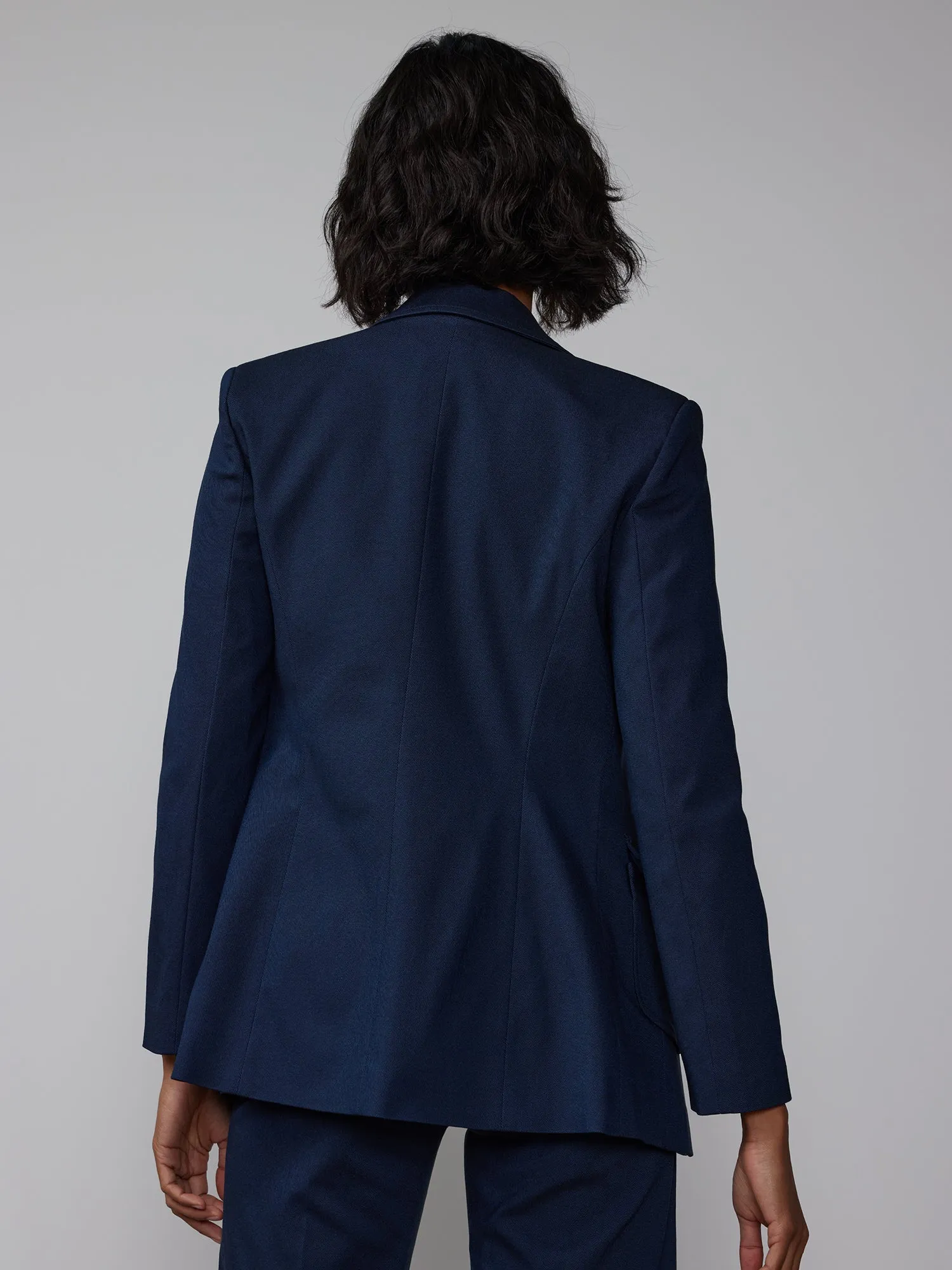 Petite Pleated Pocket Sculpted Blazer