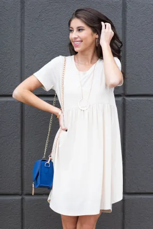 Playful And Pretty Dress, Cream