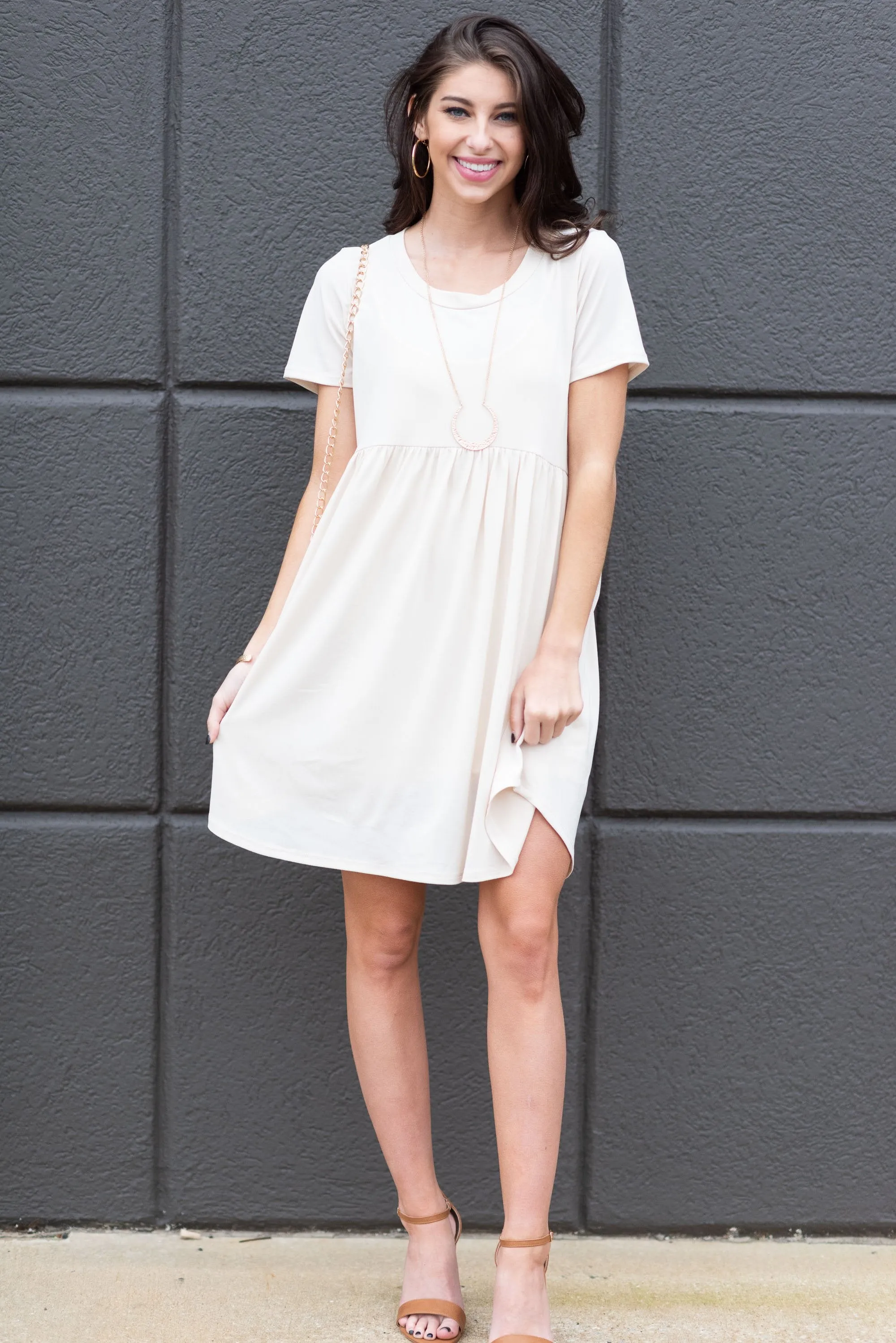 Playful And Pretty Dress, Cream