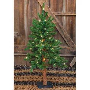 Pre-Lit Alpine Tree, 6ft