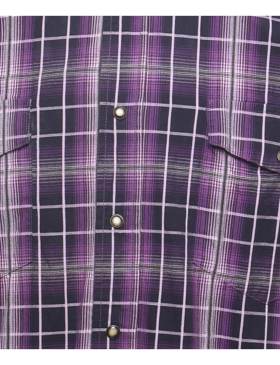 Purple Classic Checked Shirt - M