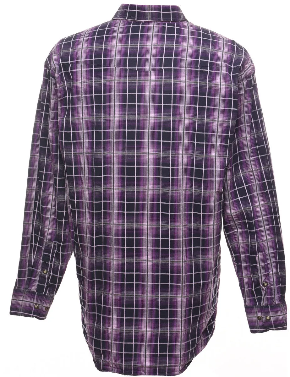 Purple Classic Checked Shirt - M