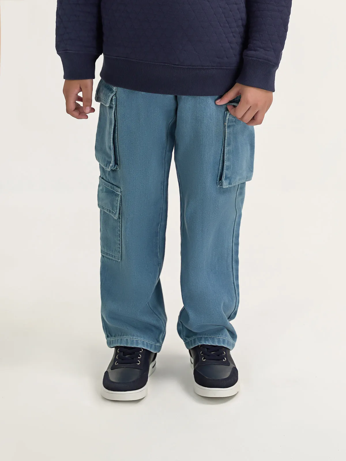 "SHABS" Denim Pant with Side Pockets